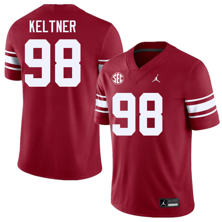 Men #98 Tyler Keltner Oklahoma Sooners 2024 SEC Conference College Football Jerseys-Throwback